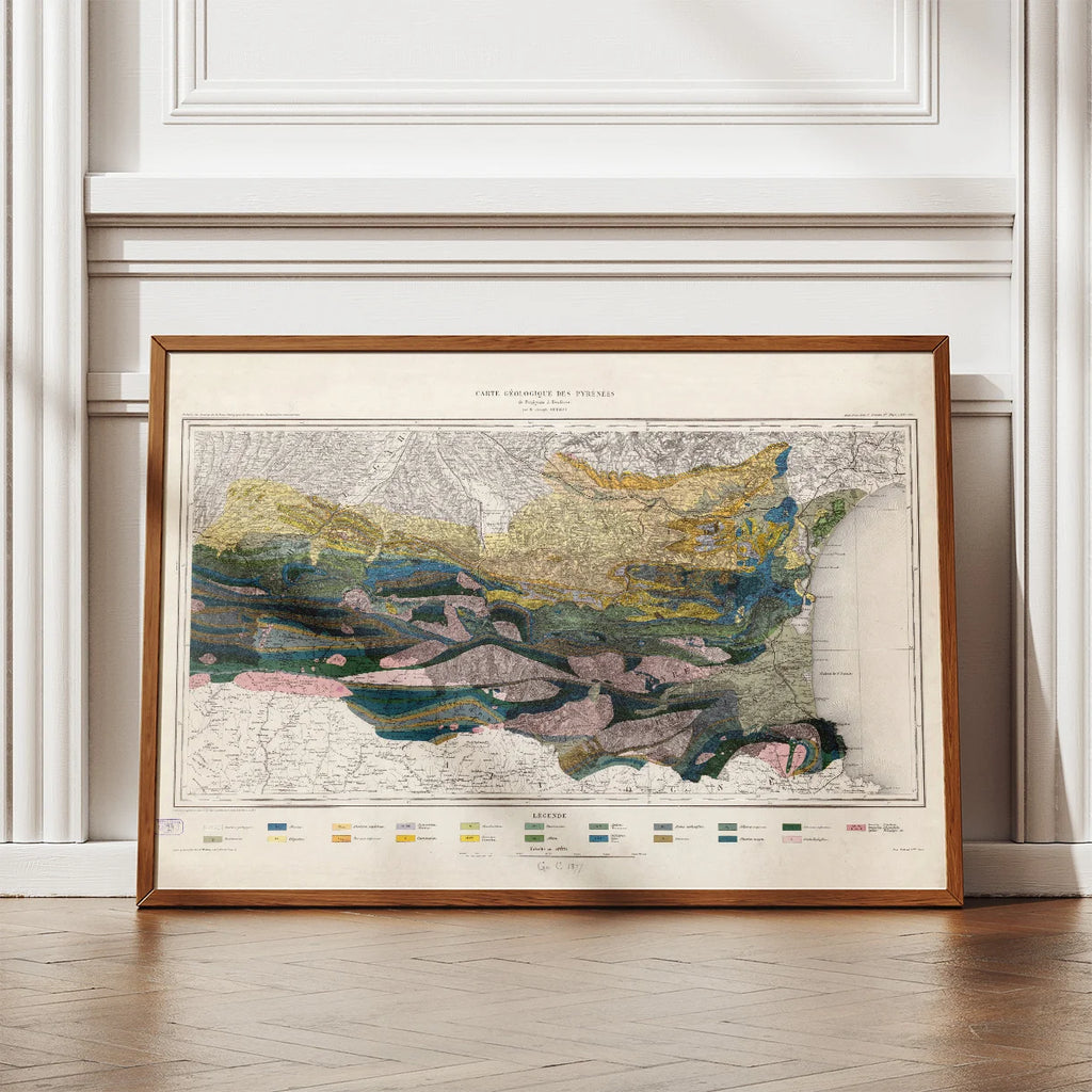 Pyrenæerne 1893 - Joseph Roussels geologiske kort – billede 2