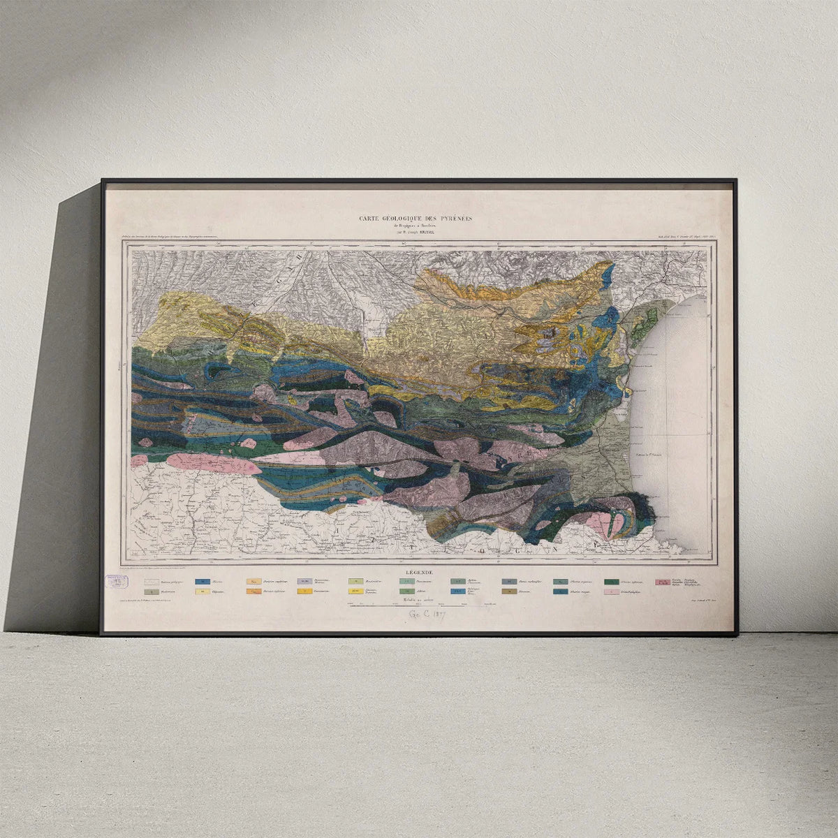 Pyrenæerne 1893 - Joseph Roussels geologiske kort – billede 3