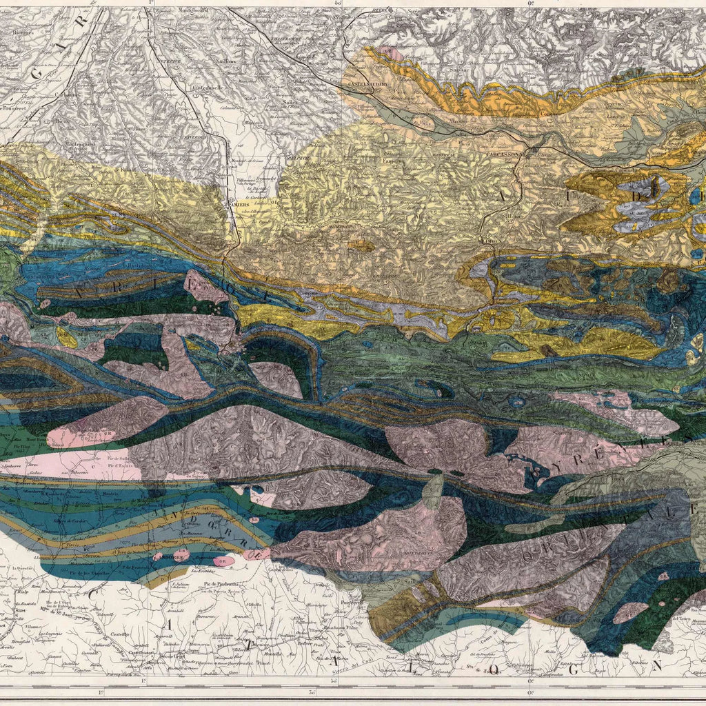 Pyrenæerne 1893 - Joseph Roussels geologiske kort – billede 4