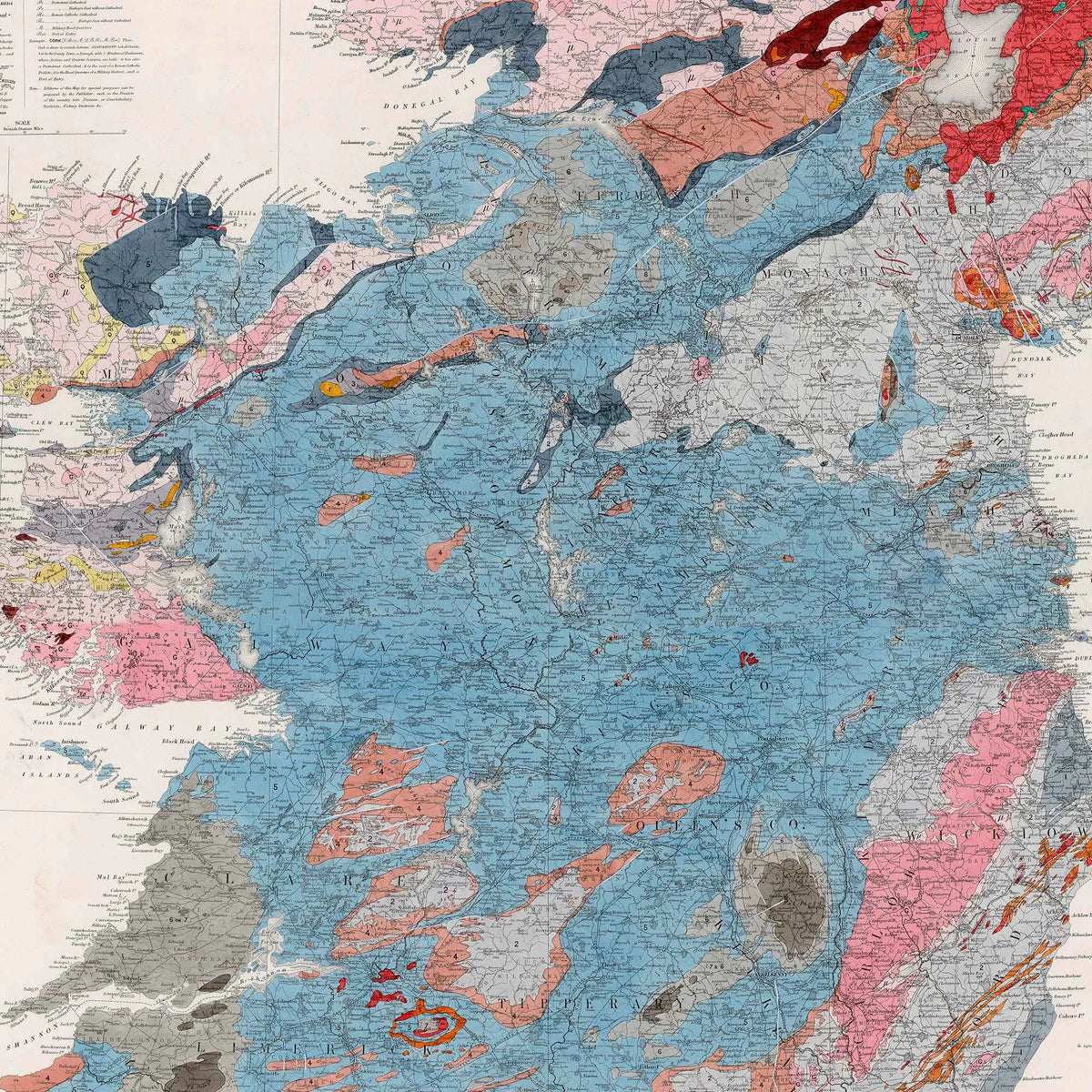 Irland 1878 - Edward Hulls geologiske kort – billede 4