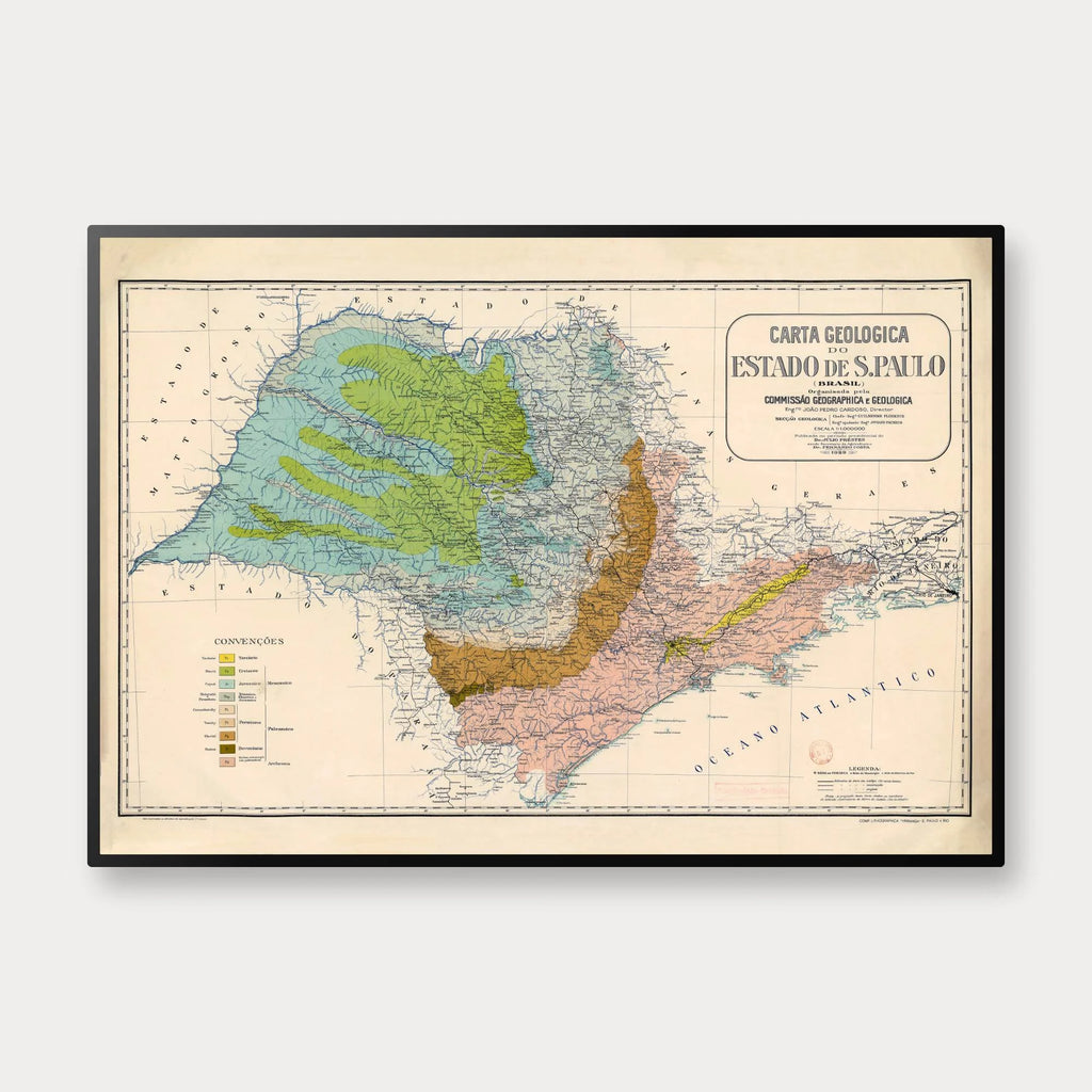 São Paulo 1929 - Historisk geologisk kort – billede 1