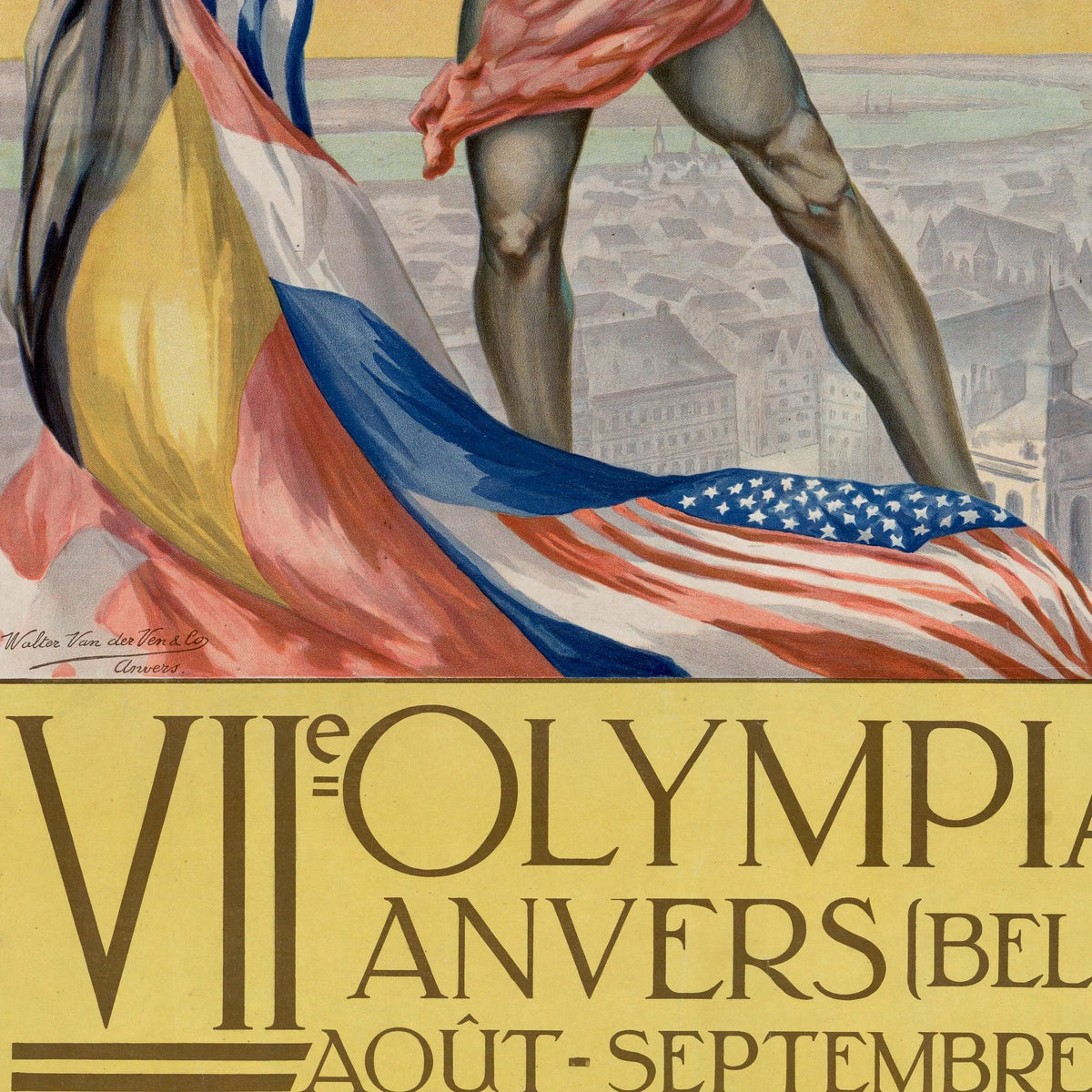 OL i Antwerpen 1920 - Historisk sportsplakat – billede 4