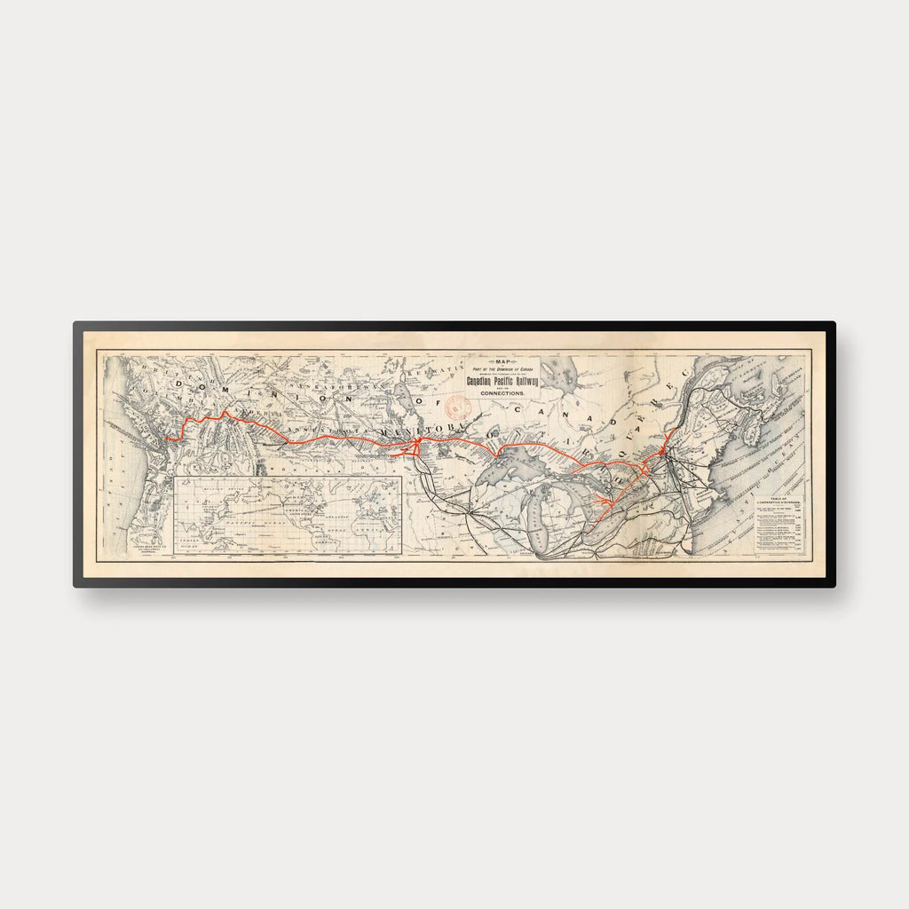 Canada - Canadian Pacifics jernbanekort - 100×35 cm – billede 1