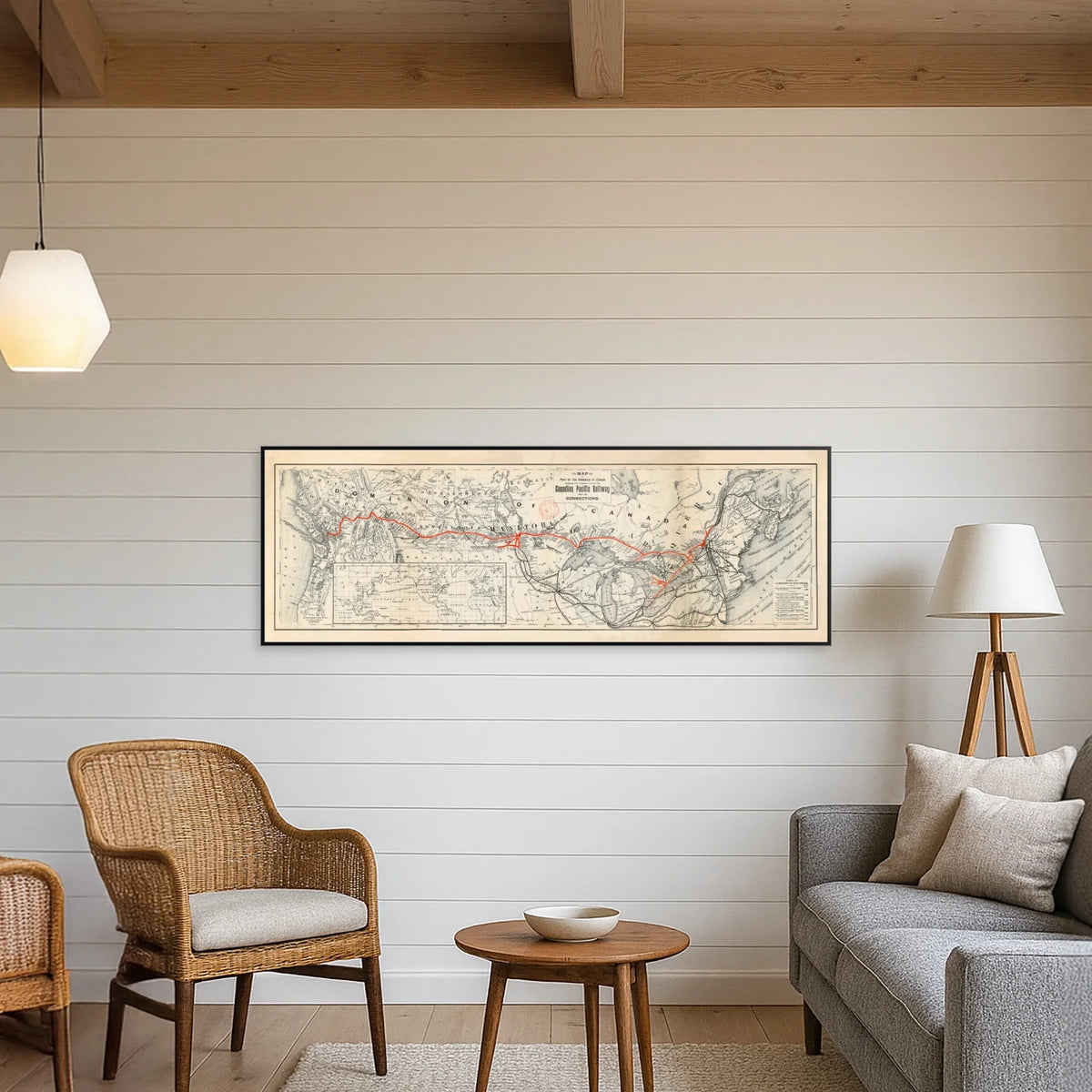 Canada - Canadian Pacifics jernbanekort - 100×35 cm – billede 3