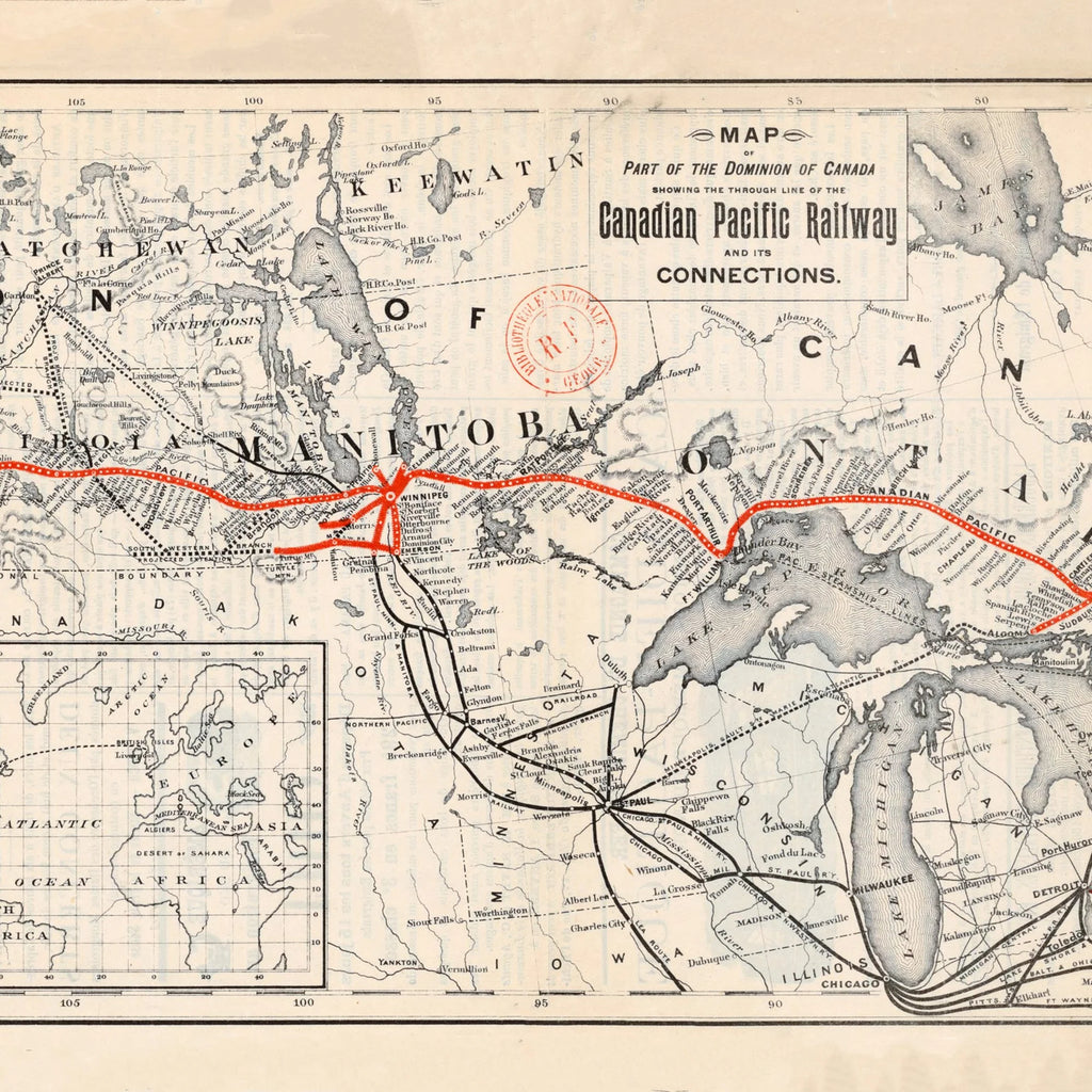 Canada - Canadian Pacifics jernbanekort - 100×35 cm – billede 4