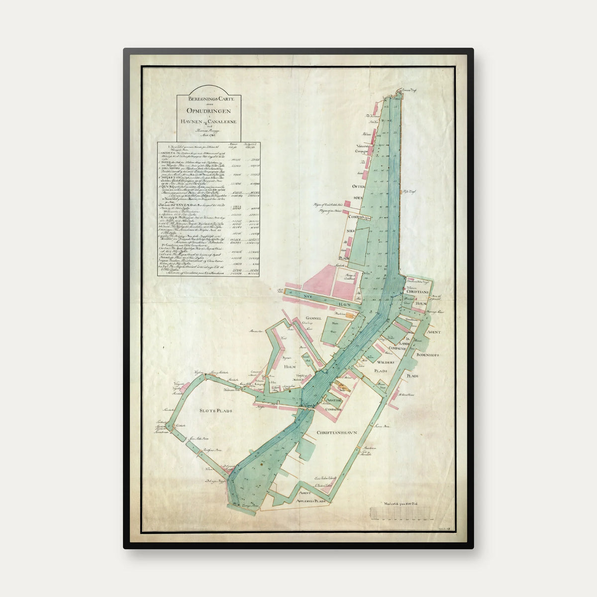 Opmudringen i København Havn 1785 - Plakat – billede 1