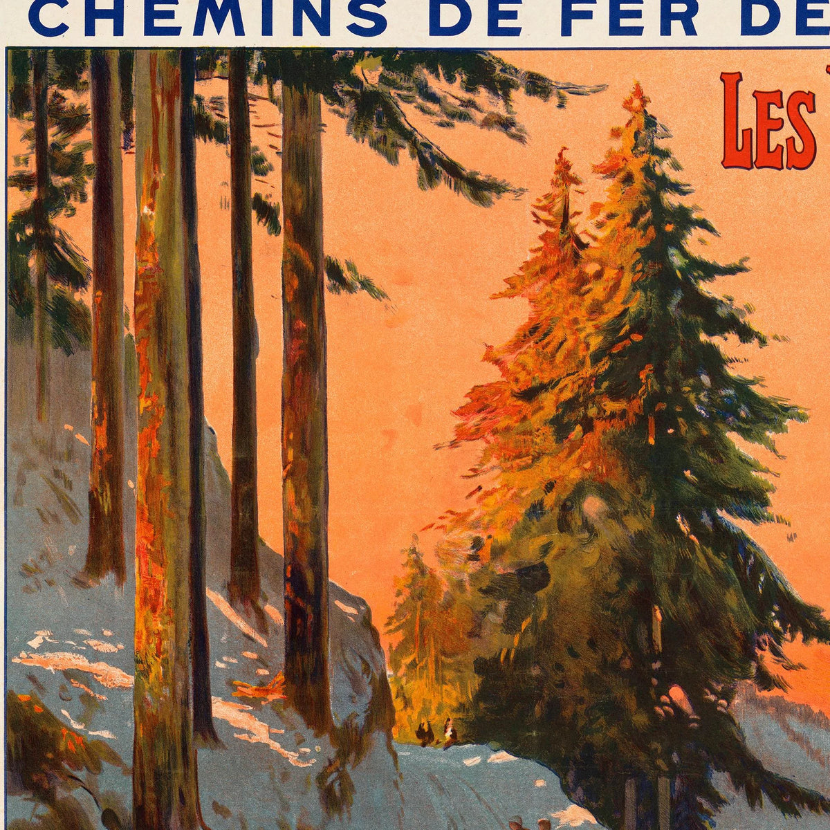 Vogeserne 1912 - Fransk jernbane- og turistplakat – billede 4