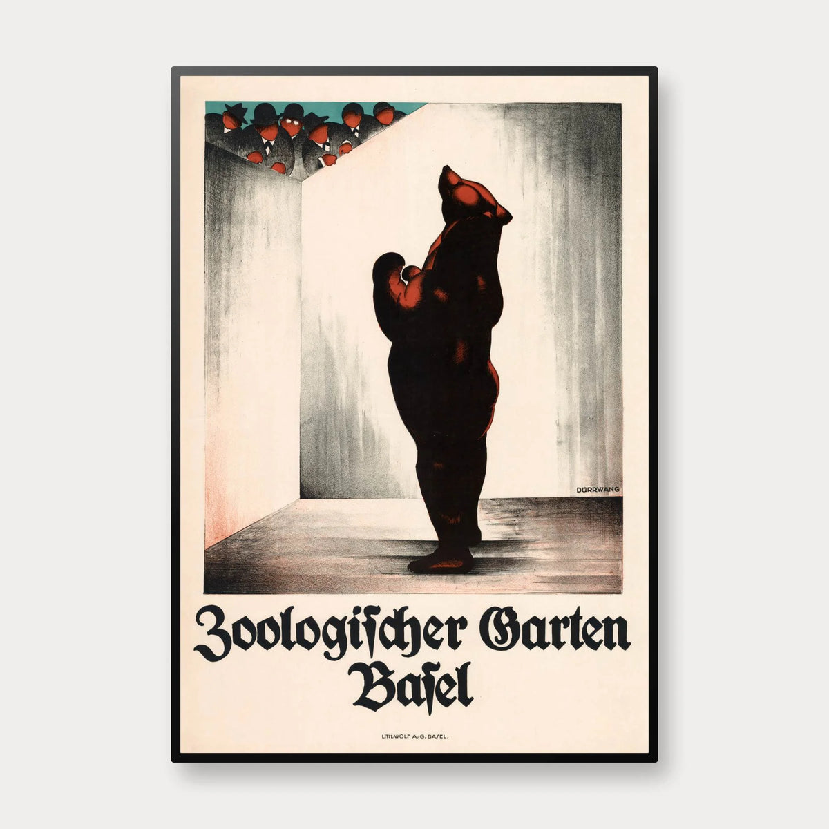 Basel Zoo - Reklameplakat af Rudolf Dürrwang – billede 1