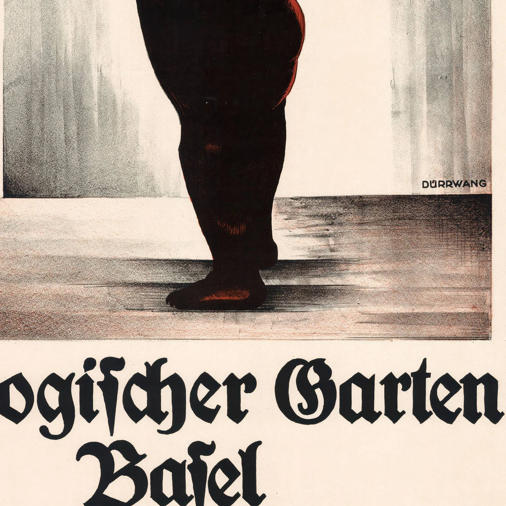 Basel Zoo - Reklameplakat af Rudolf Dürrwang – billede 4