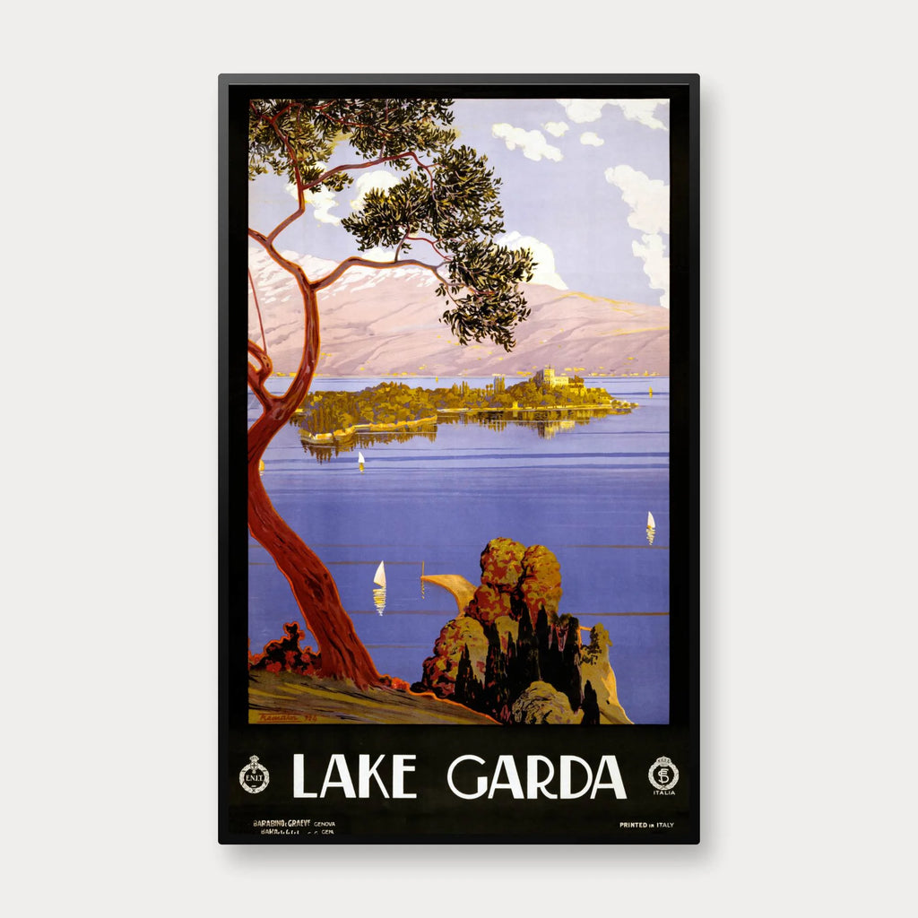 Gardasøen 1924 - Italiensk turistplakat - 50×80 cm – billede 1