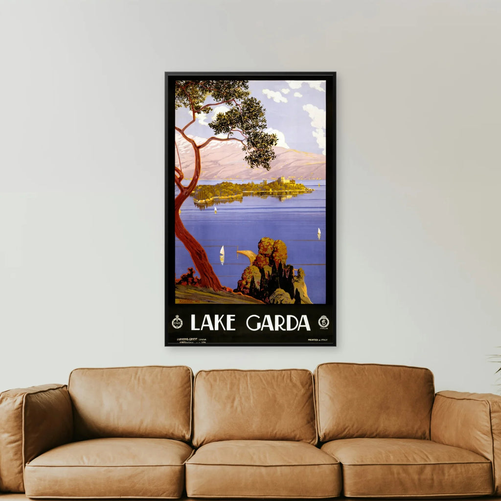 Gardasøen 1924 - Italiensk turistplakat - 50×80 cm – billede 2