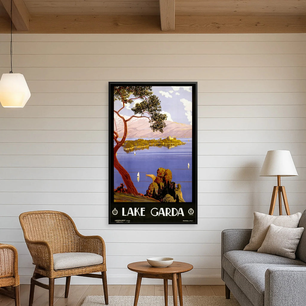Gardasøen 1924 - Italiensk turistplakat - 50×80 cm – billede 3