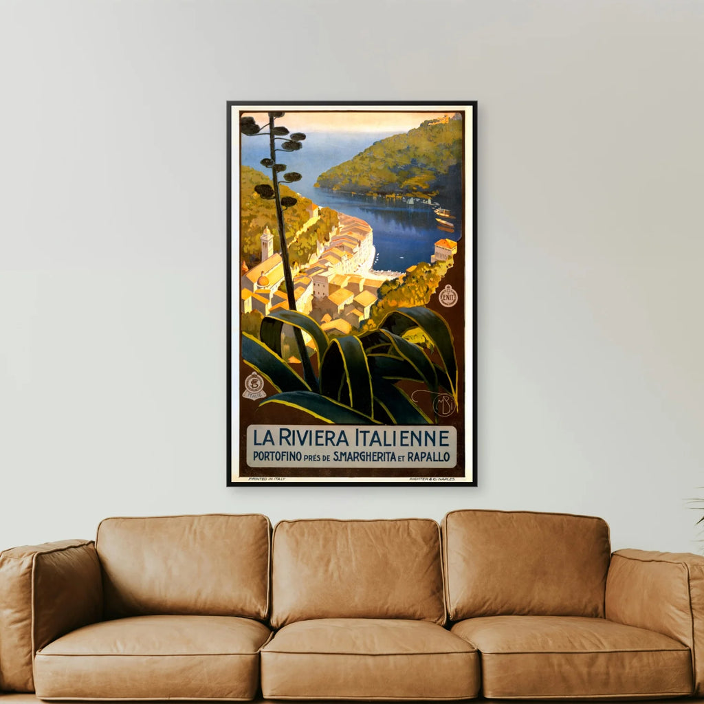 Portofino ca. 1920 - Den italienske Riviera - 65×100 cm – billede 2