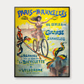 Paris–Bruxelles 1900 - Historisk cykelløbsplakat - 55×70 cm – billede 1