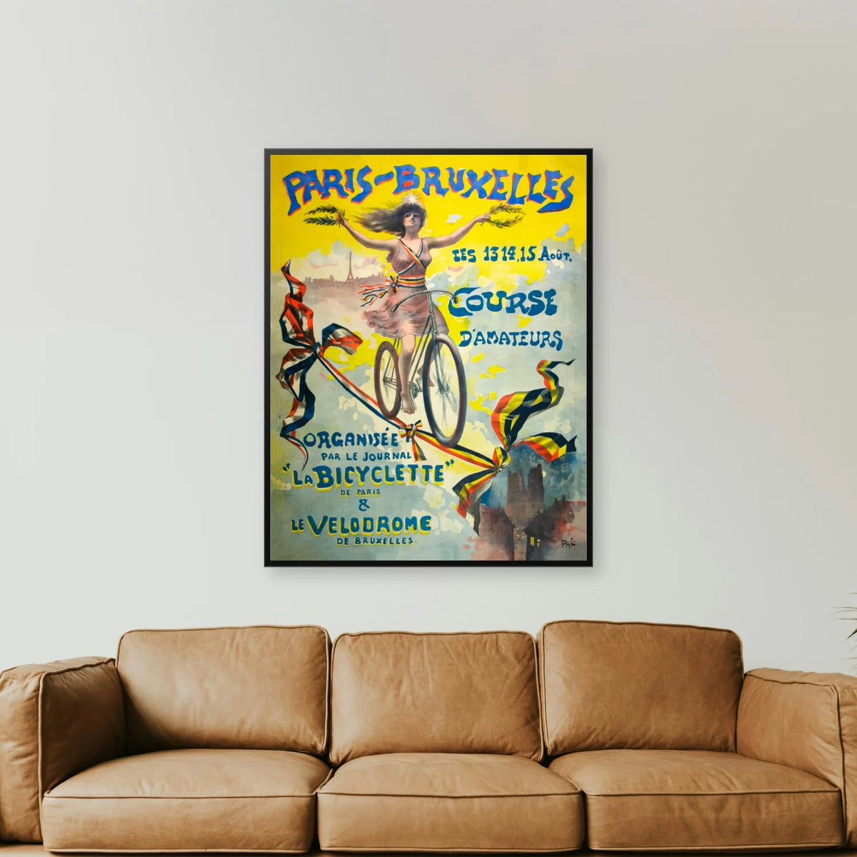 Paris–Bruxelles 1900 - Historisk cykelløbsplakat - 55×70 cm – billede 2