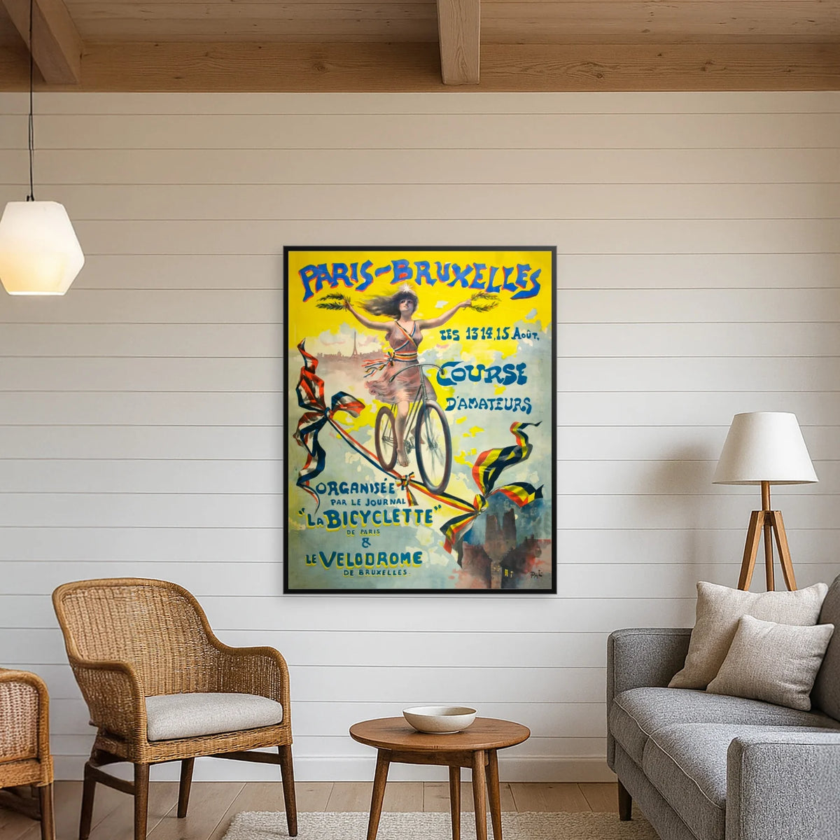 Paris–Bruxelles 1900 - Historisk cykelløbsplakat - 55×70 cm – billede 3