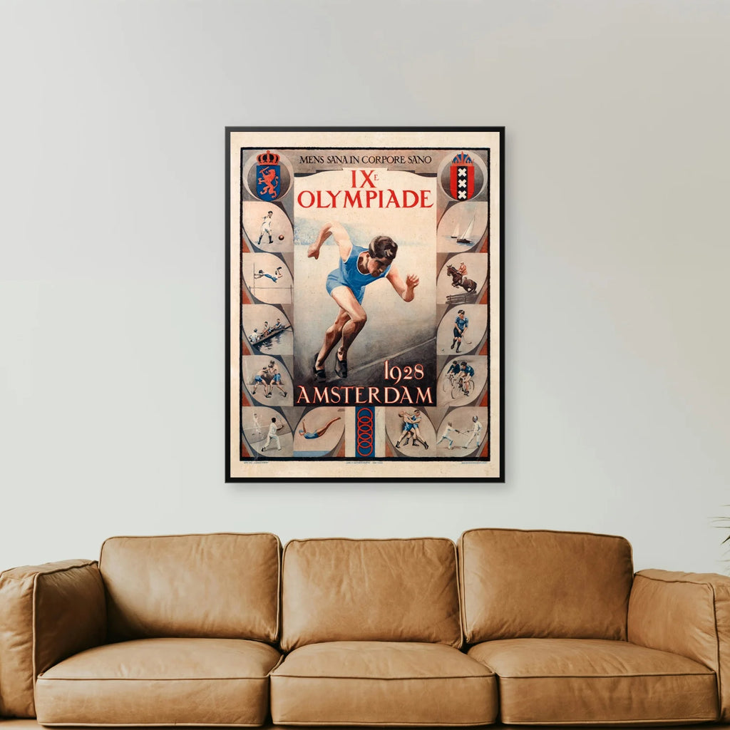 OL i Amsterdam 1928 - Historisk sportsplakat - 55×70 cm – billede 2