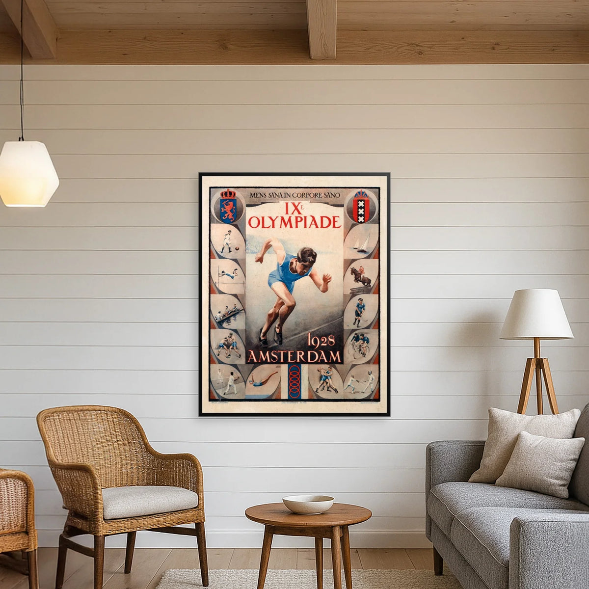 OL i Amsterdam 1928 - Historisk sportsplakat - 55×70 cm – billede 3