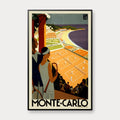Monte-Carlo ca. 1930 - Tennis ved Middelhavet - 45×70 cm – billede 1