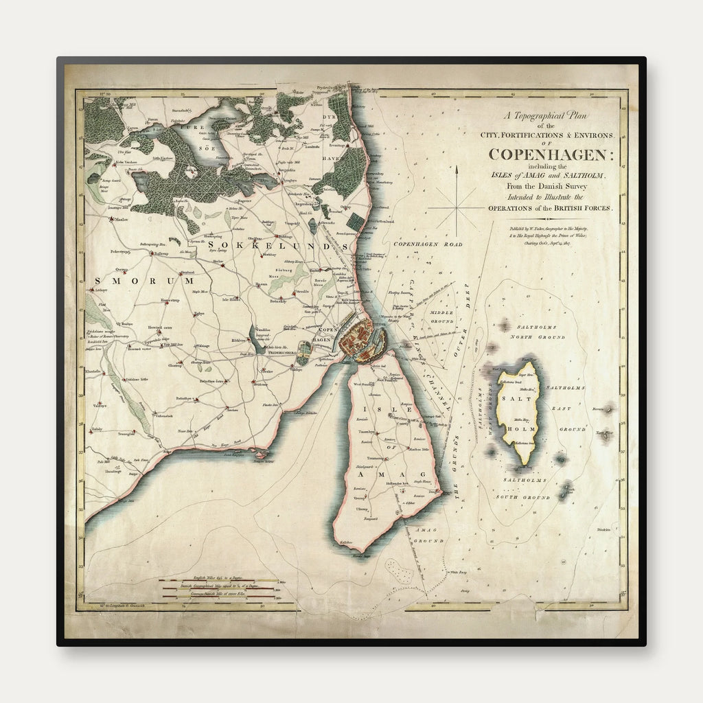 København 1807 - Britisk militærkort – billede 1