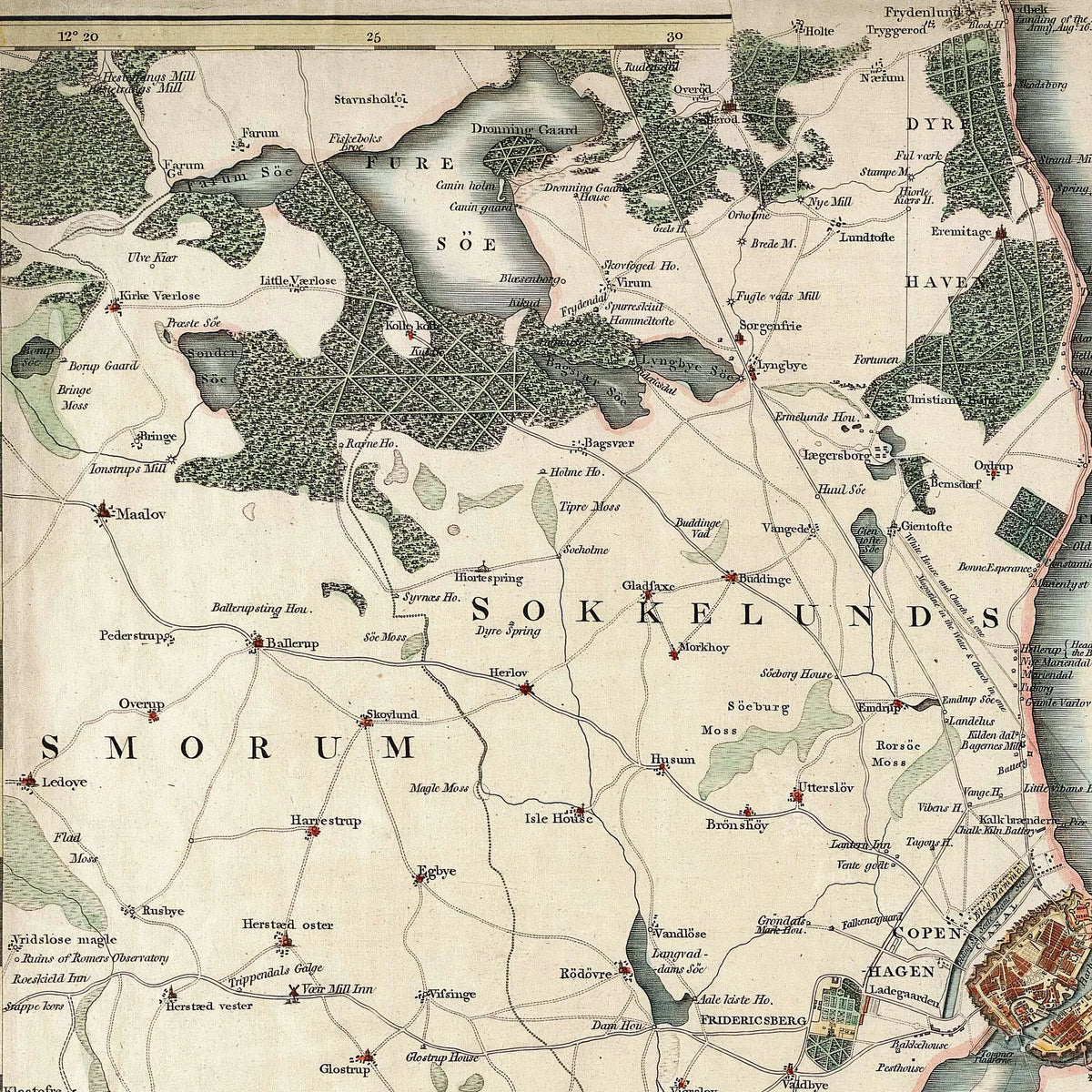 København 1807 - Britisk militærkort – billede 4