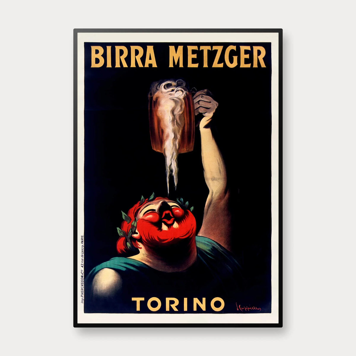Birra Metzger 1912 - Ølreklame fra Torino – billede 1