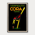 Vermouth Cora 1922 - Historisk reklame fra Torino - 50×70 cm – billede 1