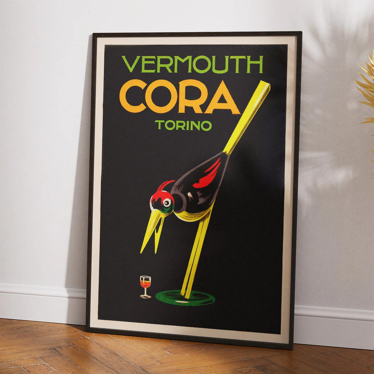 Vermouth Cora 1922 - Historisk reklame fra Torino - 50×70 cm – billede 2