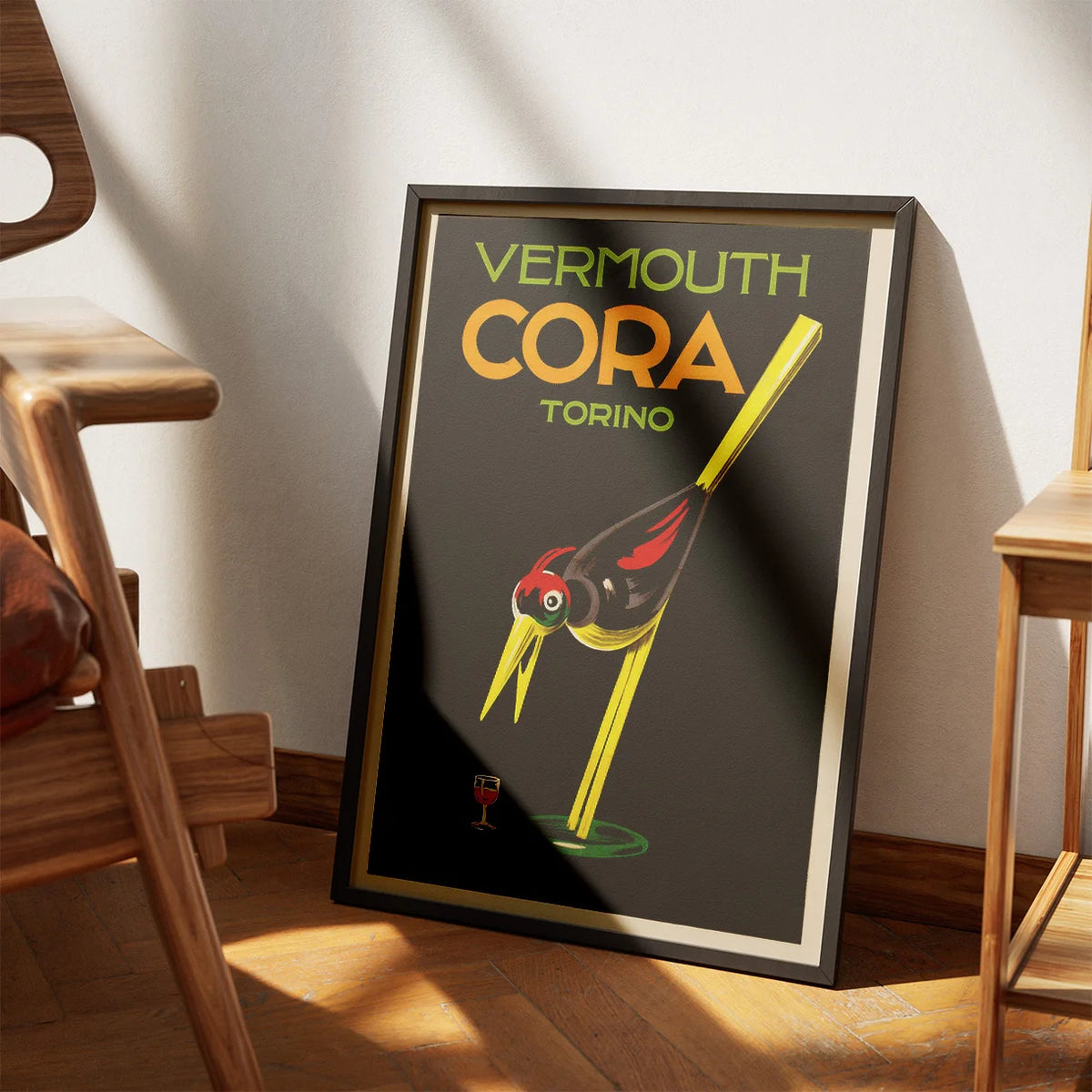 Vermouth Cora 1922 - Historisk reklame fra Torino - 50×70 cm – billede 3