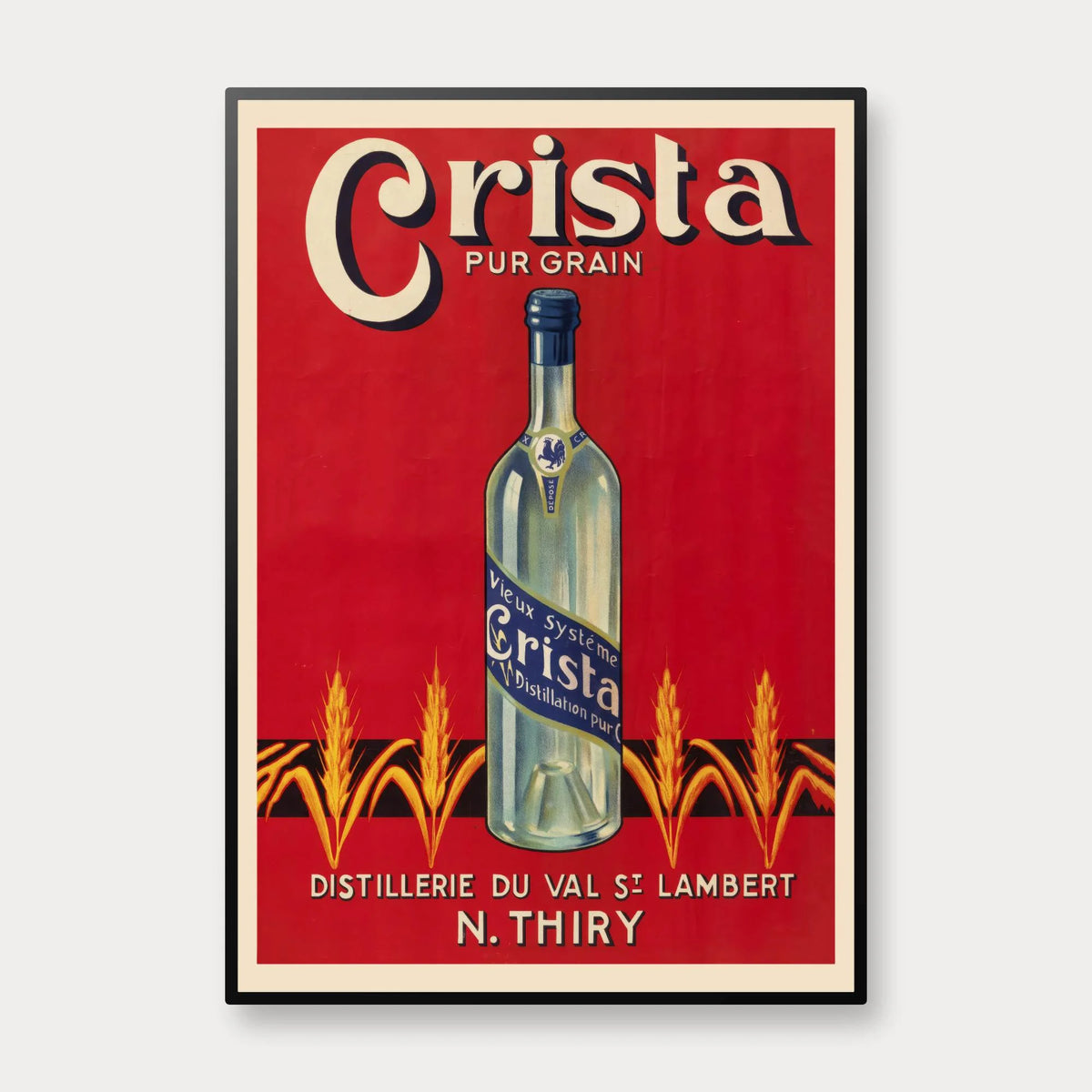 Crista - Historisk spiritusreklame fra Seraing – billede 1