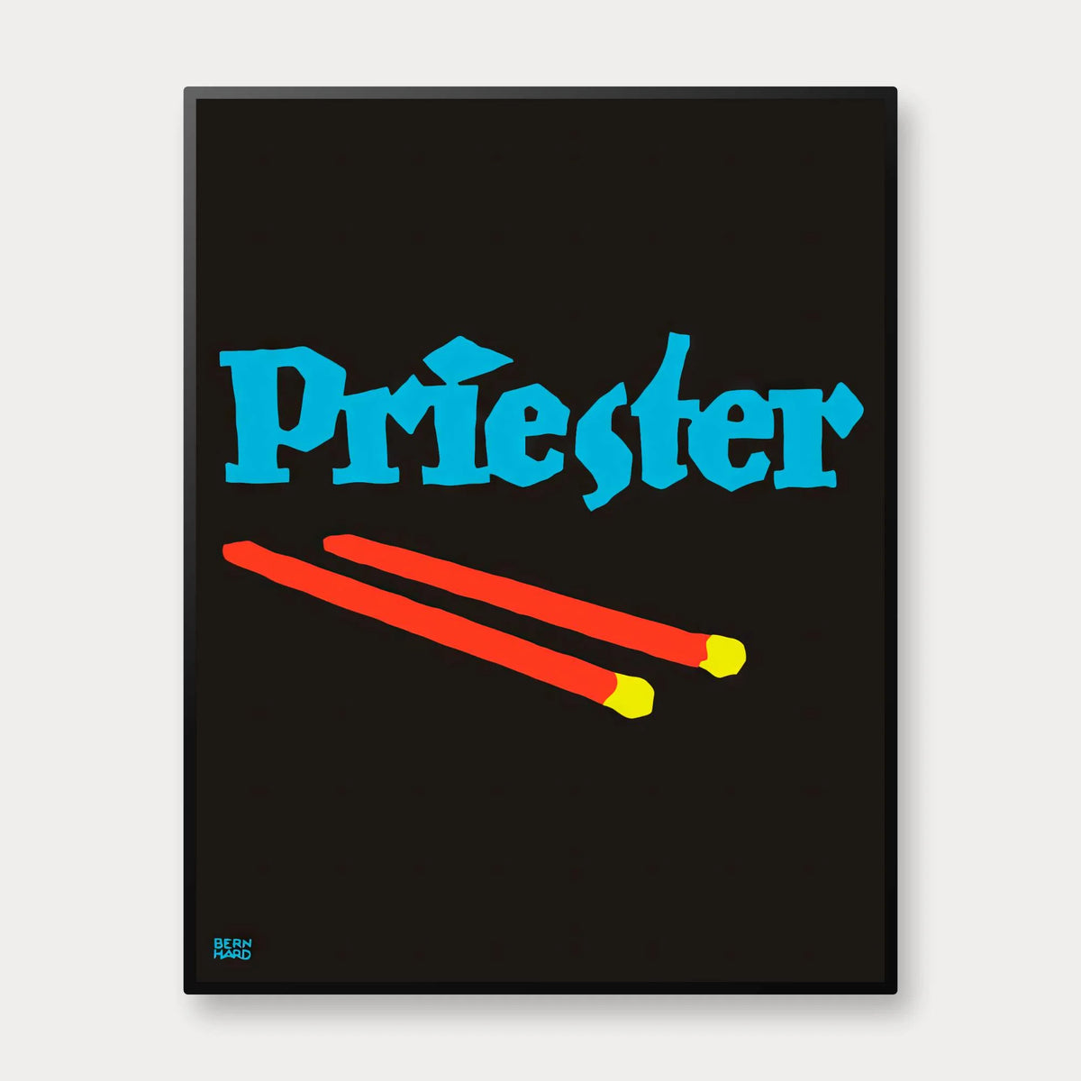 Priester 1906 - Cigaretplakat af Lucian Bernhard - 55×70 cm – billede 1