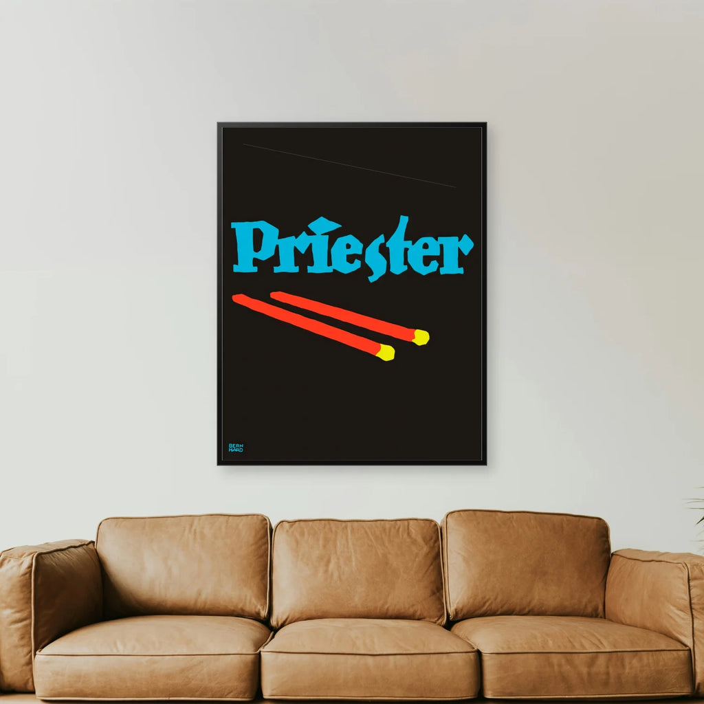 Priester 1906 - Cigaretplakat af Lucian Bernhard - 55×70 cm – billede 2