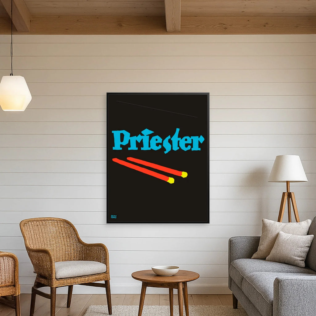 Priester 1906 - Cigaretplakat af Lucian Bernhard - 55×70 cm – billede 3