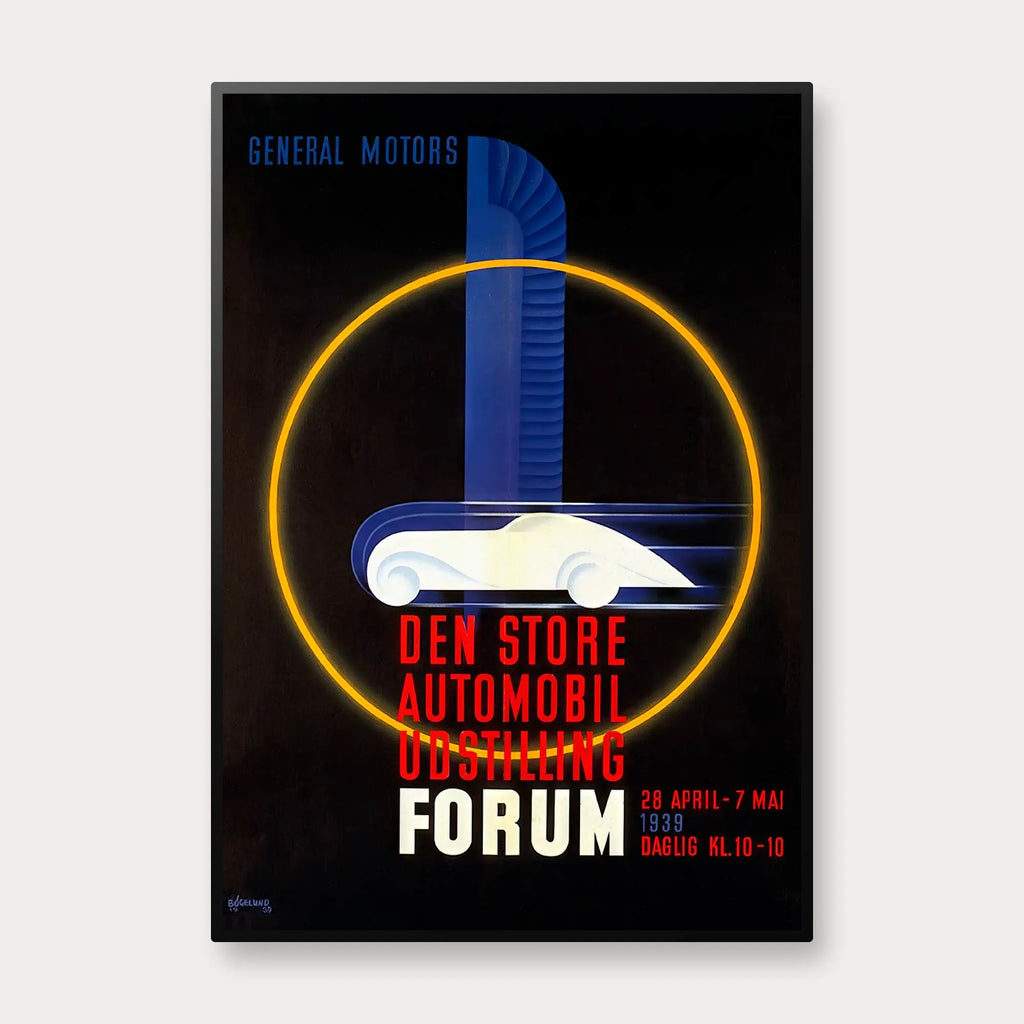 Automobiludstillingen 1939 - Forum, København - 35×50 cm – billede 1