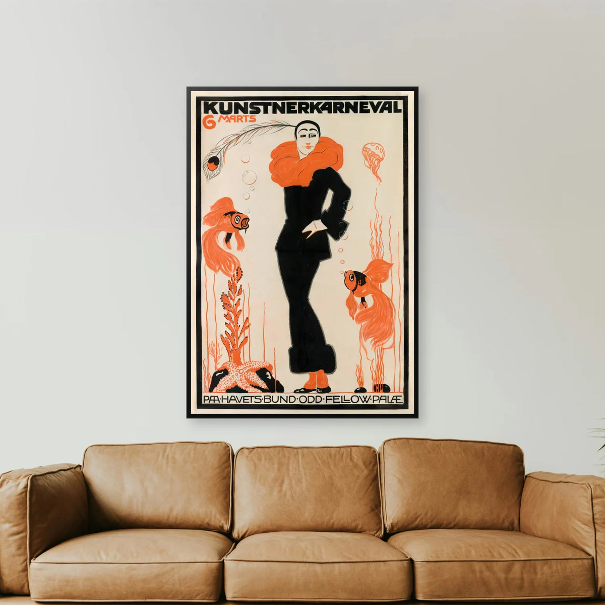 På havets bund 1930 - Kunstnerkarneval af Thor Bøgelund - 50×70 cm – billede 2