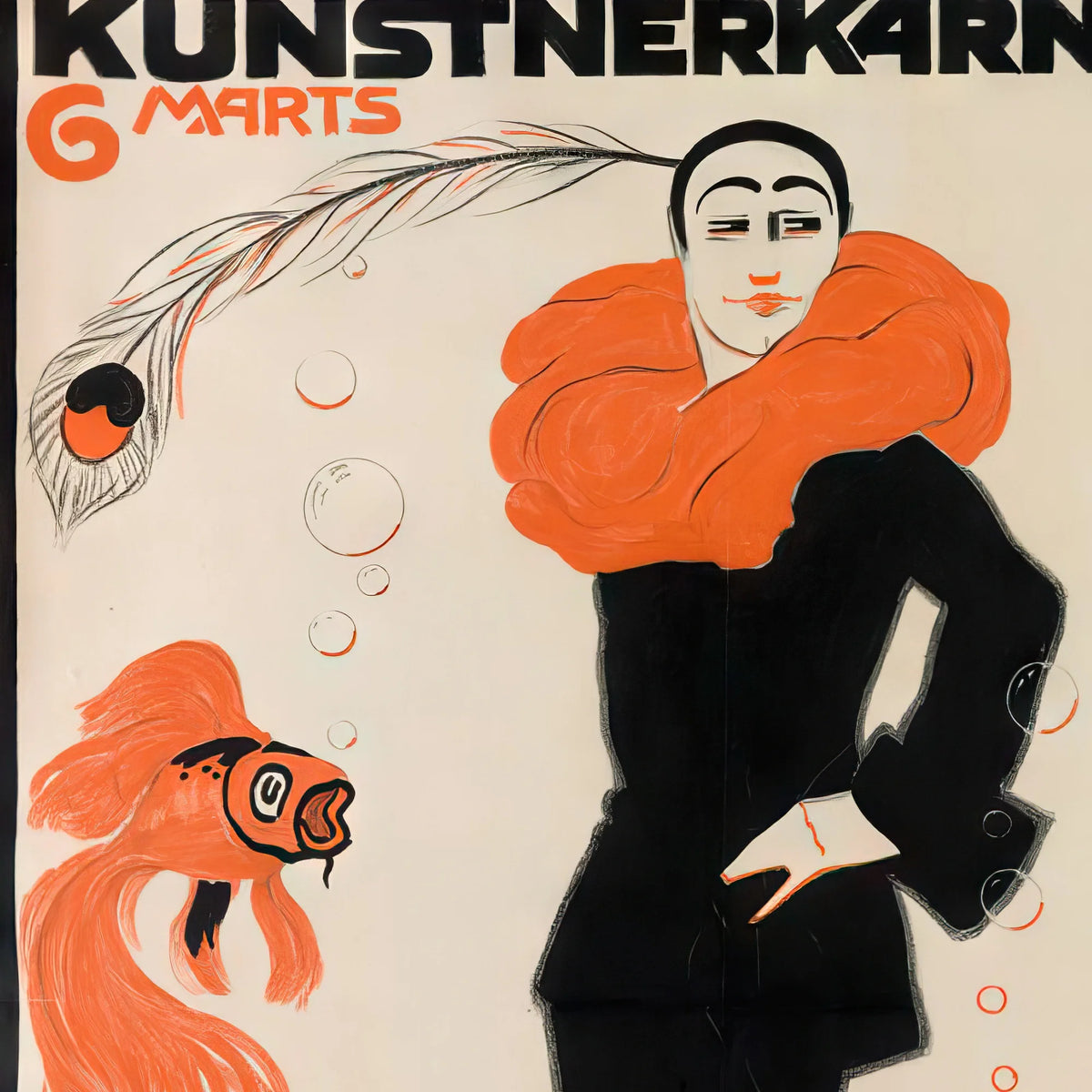 På havets bund 1930 - Kunstnerkarneval af Thor Bøgelund - 50×70 cm – billede 4