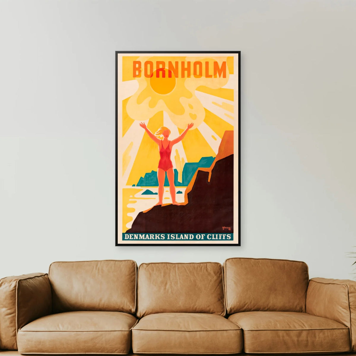 Bornholm 1920 - Danmarks klippeø af Thor Bøgelund - 45×70 cm – billede 2