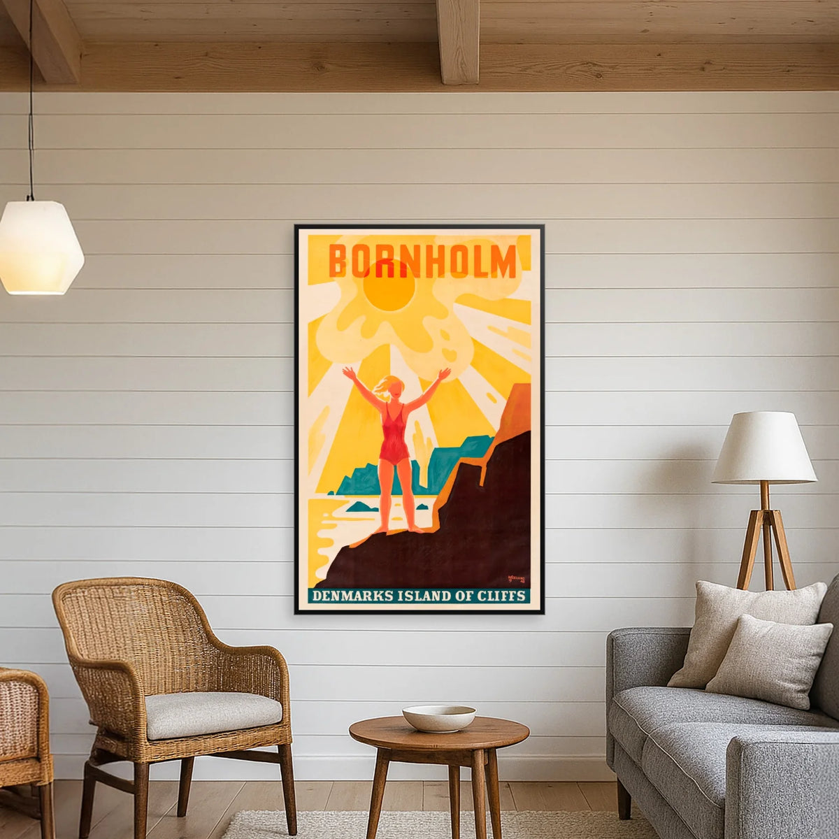 Bornholm 1920 - Danmarks klippeø af Thor Bøgelund - 45×70 cm – billede 3