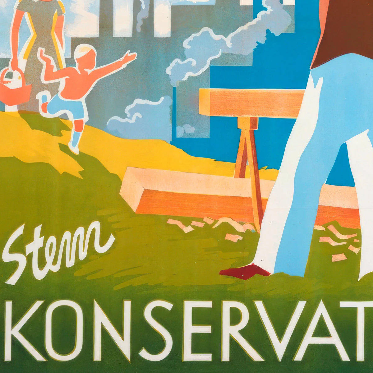 Arbejde og lysere tider 1932 - Konservativ valgplakat - 35×50 cm – billede 4