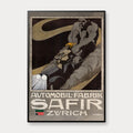 Safir Zürich 1907 - Historisk bilreklame – billede 1