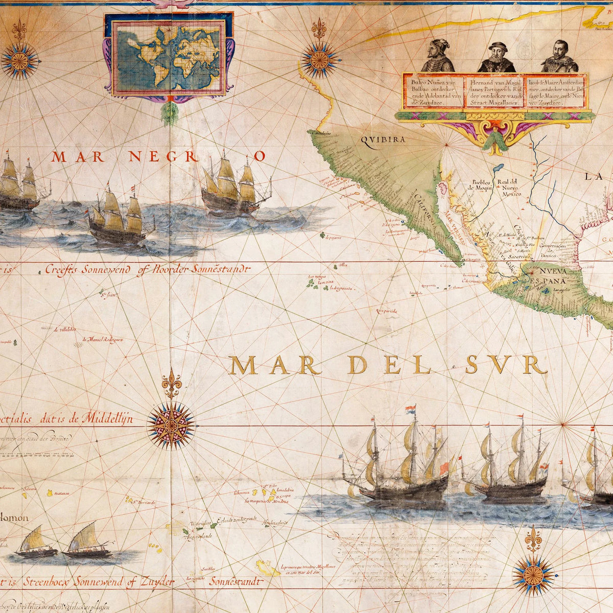 Stillehavet 1622 - Mar del Sur af Hessel Gerritsz – billede 4