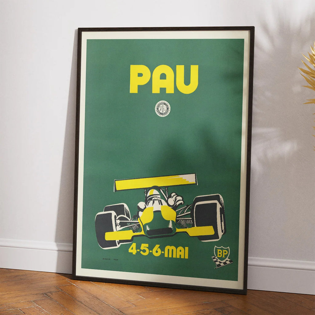 Grand Prix de Pau 1973 - Historisk motorsportsplakat – billede 2