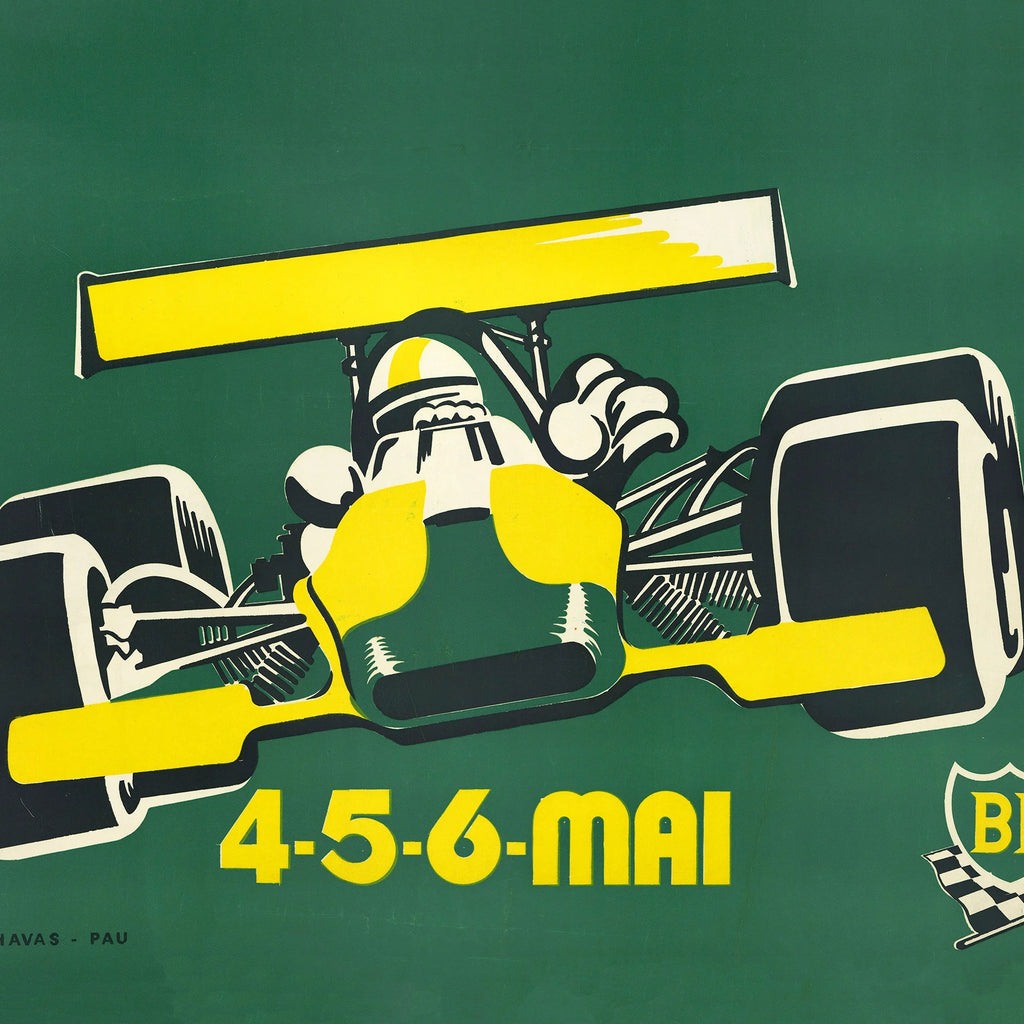 Grand Prix de Pau 1973 - Historisk motorsportsplakat – billede 4
