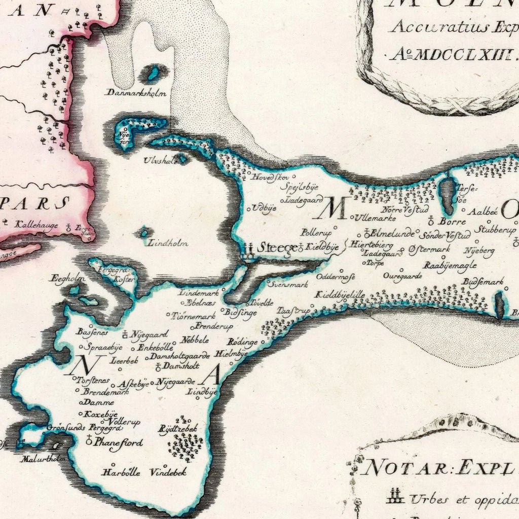 Møn 1763 - Historisk kort af Diderich Christian Fester – billede 4