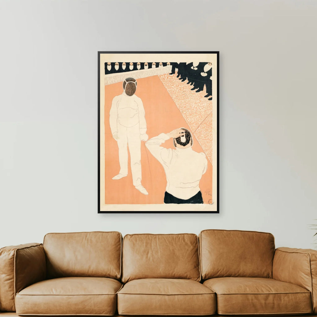Fægtning 1910 - Historisk sportsplakat af Hermann-Paul - 60×80 cm – billede 2