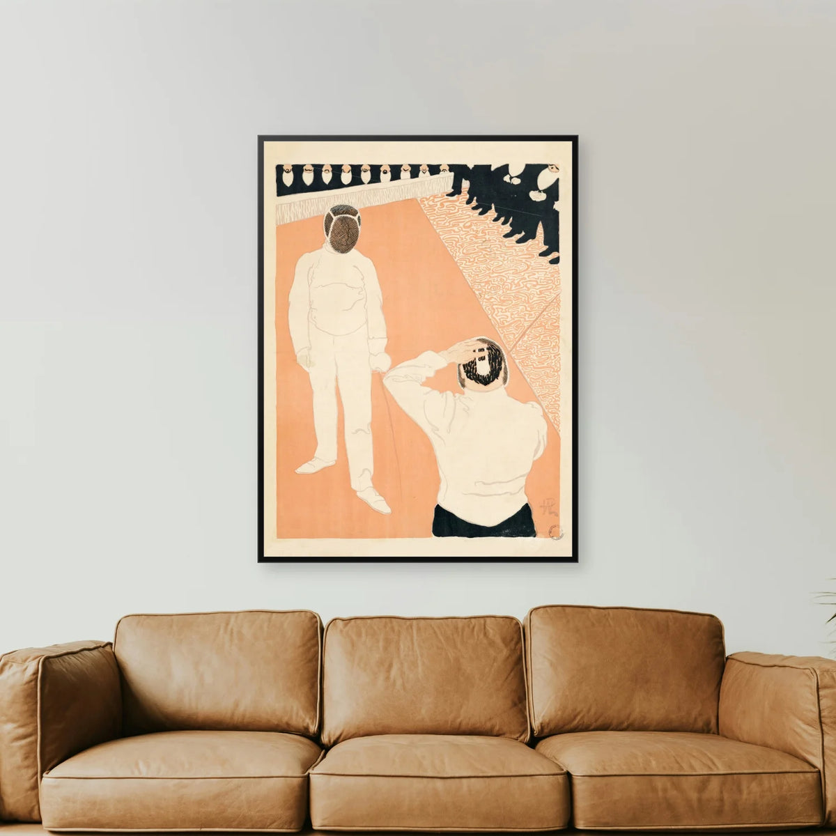 Fægtning 1910 - Historisk sportsplakat af Hermann-Paul - 60×80 cm – billede 2