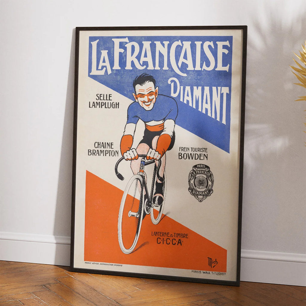 La Française Diamant 1910 - Historisk cykelreklame af Mich – billede 2