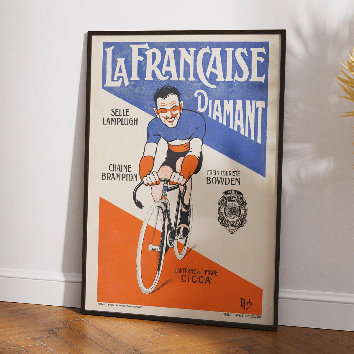 La Française Diamant 1910 - Historisk cykelreklame af Mich – billede 2