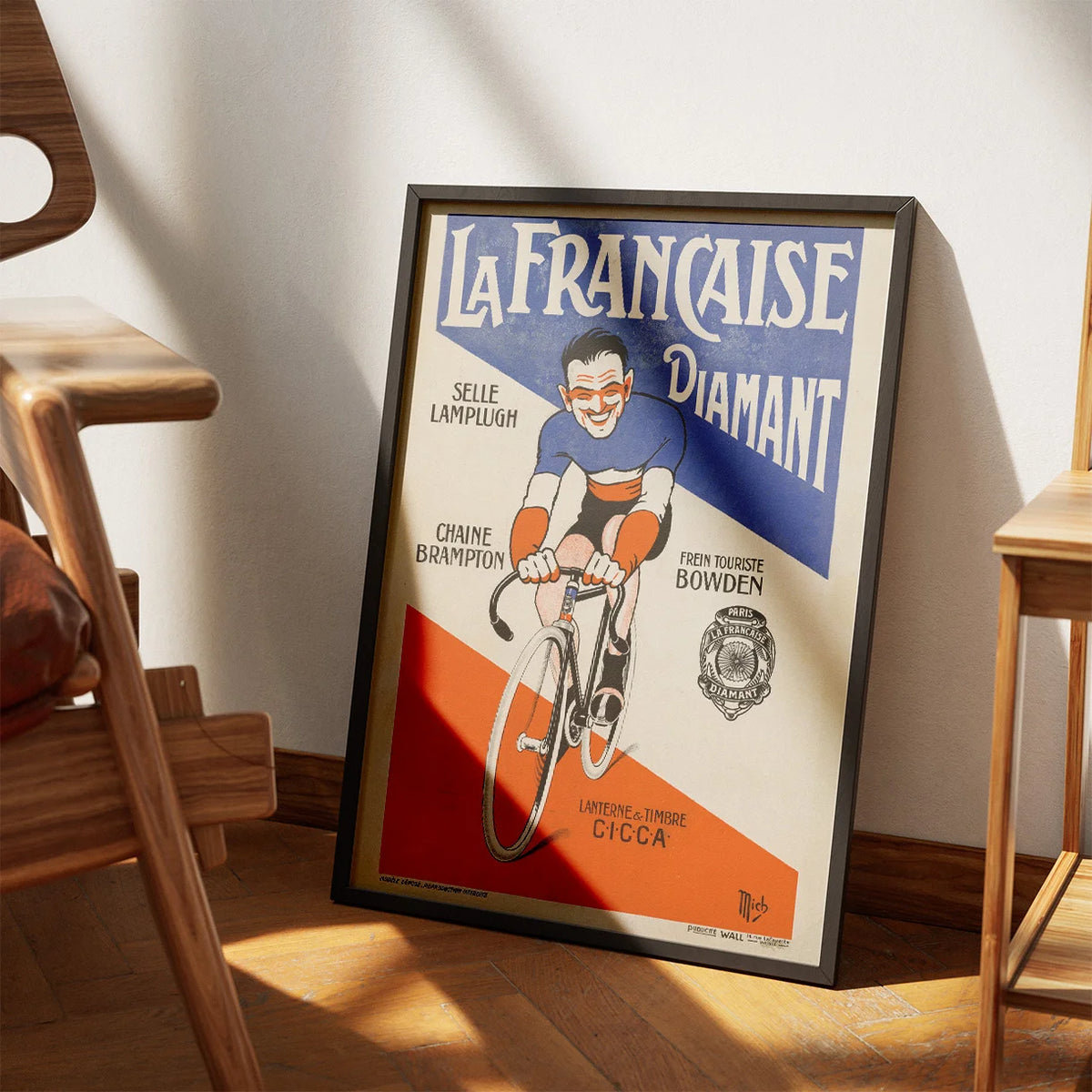 La Française Diamant 1910 - Historisk cykelreklame af Mich – billede 3
