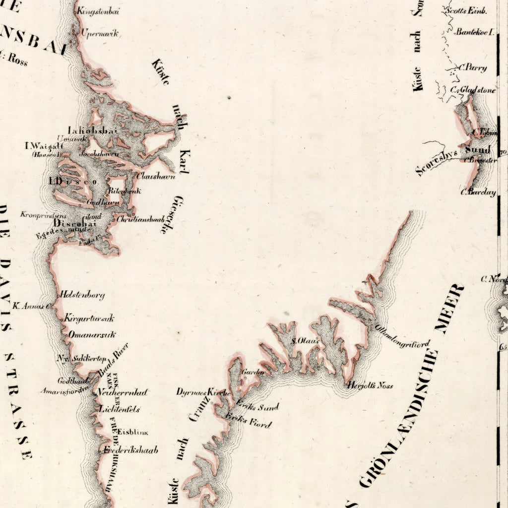 Grønland ca. 1825 - Tysk kort – billede 4